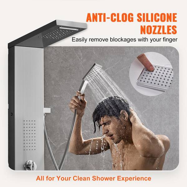 Homevacious 5 In 1 Shower Panel Tower System With Rainfall Waterfall