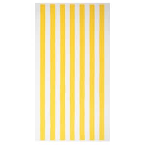 Beach Towels, Cabana Striped 30x60 in., 100% Cotton, Pool Towel, Yellow