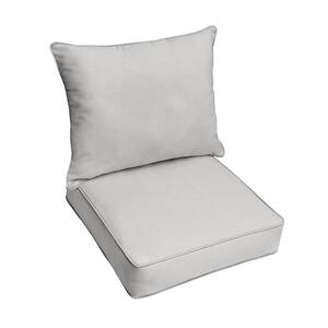 23 in. x 25 in. x 5 in. Deep Seating Outdoor Pillow and Cushion Set in Sunbrella Cast Pumice