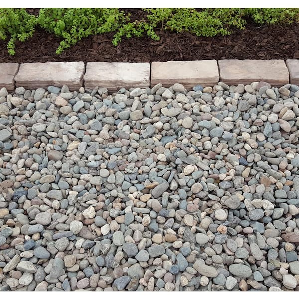 10 cu. ft. Large River Rock Assorted Decorative Stone - (1 Bag/10 cu. ft./Pallet)