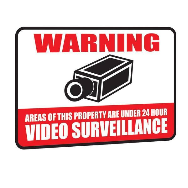 Defender Security Warning Sign Aluminum with Reflective Coating 12 in. x 18 in.