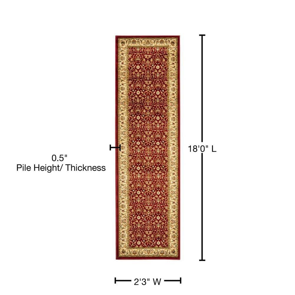 Lyndhurst Red and Beige Power Loomed Area Rug
