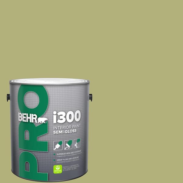 BEHR PRO 1 gal. #M340-5 Fresh Artichoke Semi-Gloss Interior Paint