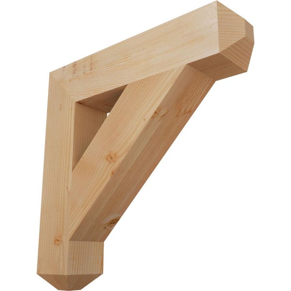 Ekena Millwork 5.5 in. x 30 in. x 30 in. Douglas Fir Traditional Craftsman Smooth Bracket