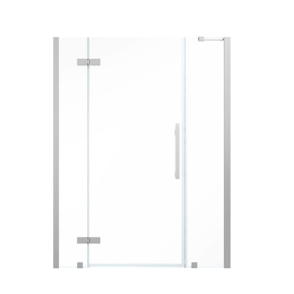 Tampa 58'' W 72'' H Frameless Satin Nickel Shower Kit