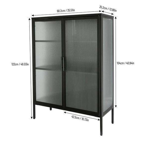 Black metal on sale linen cabinet