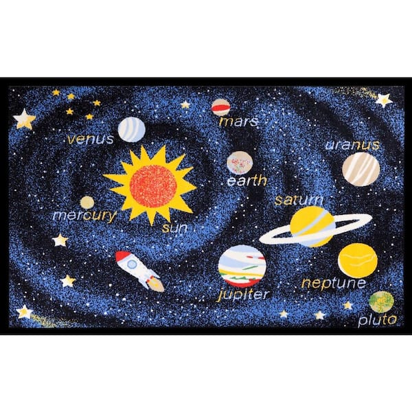 Concord Global Trading Fun Time Outer Space Navy 3 ft. x 5 ft. Area Rug