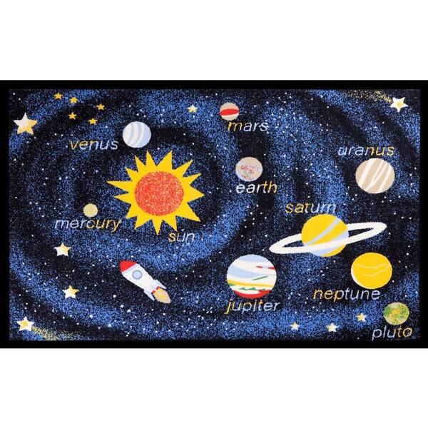 Concord Global Trading Fun Time Outer Space Navy 4 ft. x 6 ft. Area Rug