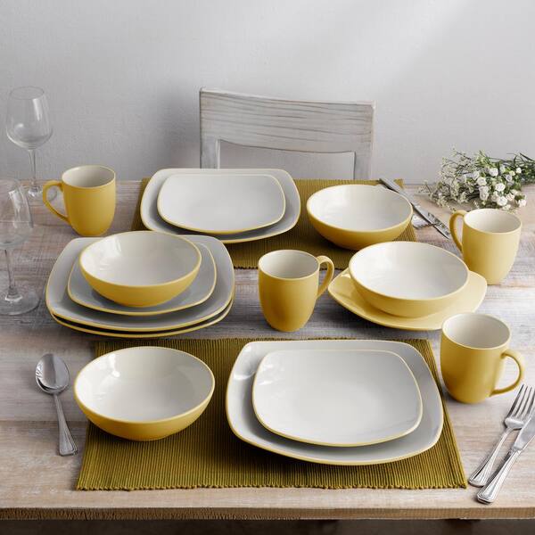 Noritake Colorwave Mustard 8.25 in. (Yellow) Stoneware Square