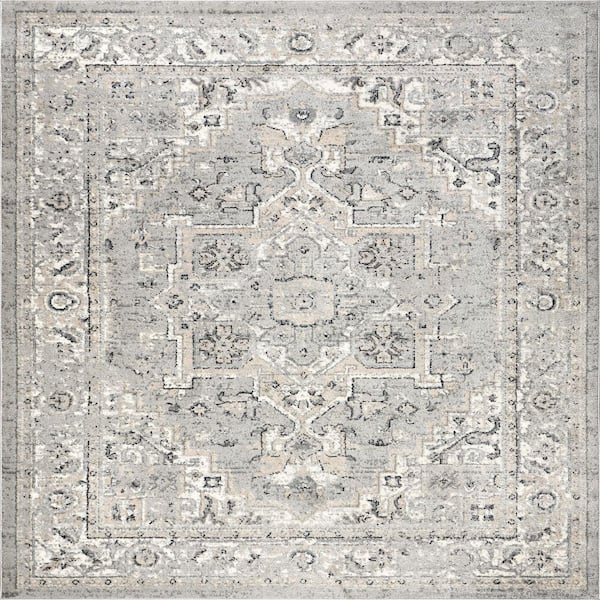 nuLOOM Essa Vintage 13 ft. x 15 ft. Light Grey Living Room/Bedroom/Dining Room Area Rug