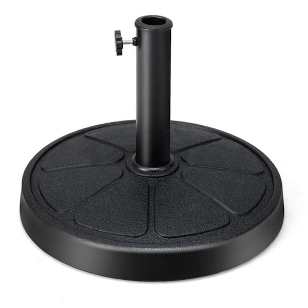 31 lb. Round Patio Umbrella Base in Black Free Standing Market Patio Umbrella Stand