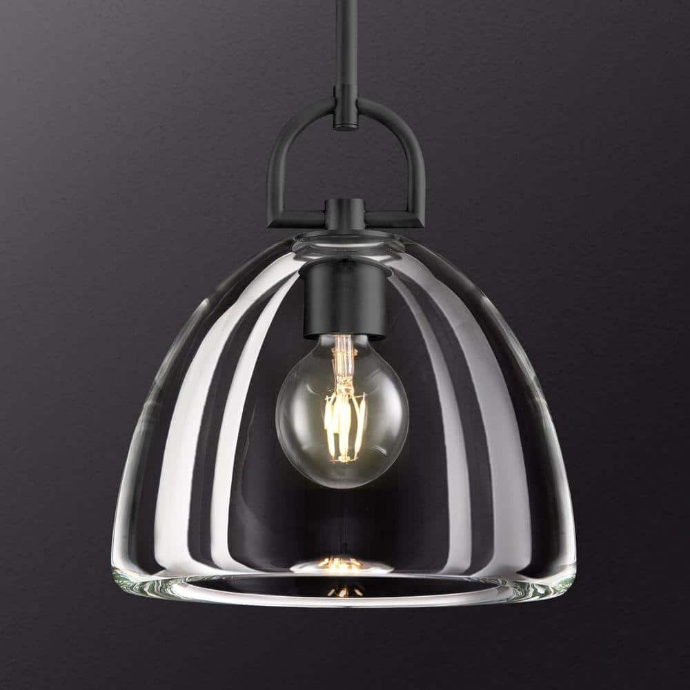 PUYRNF 11 in. 1-Light Dimmable LED Kitchen Island Pendant Light