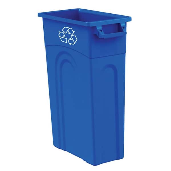 United Solutions 23 Gal. Blue Recycling Highboy Waste Container