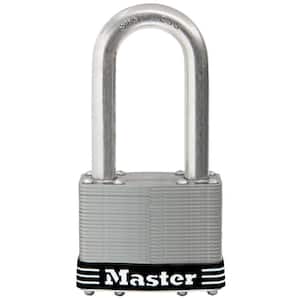 Stainless Steel Outdoor Padlock with Key, 2 in. Wide, 2-1/2 in. Shackle