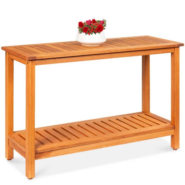 Best Choice Products 48 in. Brown 30 in. H Rectangular Wood Console Table