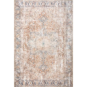 Brianna Rust 6 ft. 3 in. x 9 ft. Traditional Distressed Indoor Area Rug