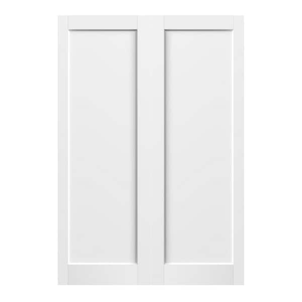 48 in. x 80 in. 1 Panel, MDF & Solid Wood, White Primed, Pre-assembled Door Panel Interior Door Slab
