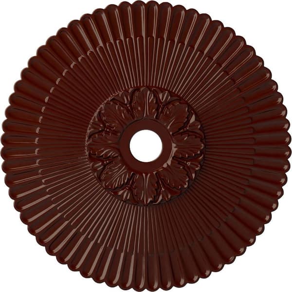 Ekena Millwork 36-1/4" x 1-7/8" Melonie Urethane Ceiling (Fits Canopies up to 6-1/4"), Brushed Mahogany