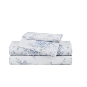 British Rose Twin 3-Piece Cotton Sheet Set