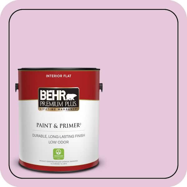 BEHR PREMIUM PLUS 1 gal. #M120-2 Kiss Good Night Flat Low Odor Interior Paint & Primer