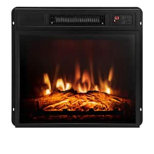 18 in. 1400-Watt Ventless Electric Fireplace Inserted with Adjustable LED Flame