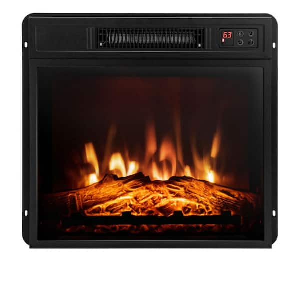 18 in. 1400-Watt Ventless Electric Fireplace Inserted with Adjustable LED Flame