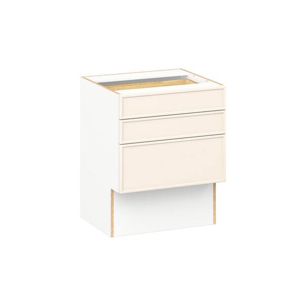 Fairview 24 in. W x 21 in. D x 30 in. H Assembled Slim Shaker ADA Bath Drawer Base Kitchen Cabinet in Washed Linen