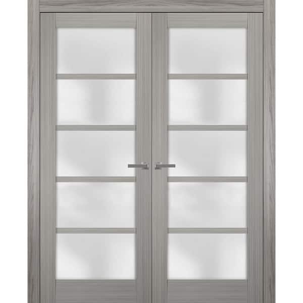 Sartodoors 84 in. x 96 in. Single Panel Gray Wood Interior Door Slab ...