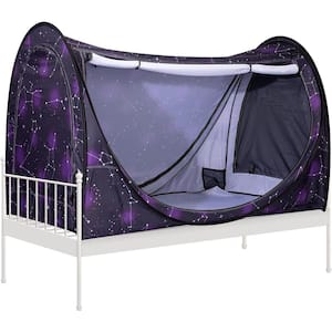 3 ft. x 6 ft. Indoor Pop-Up Privacy Bed Canopy with 4 Doors and Mosquito Mesh, Twin Size