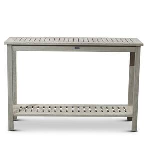 Wood Outdoor Bar Console Table in Gray
