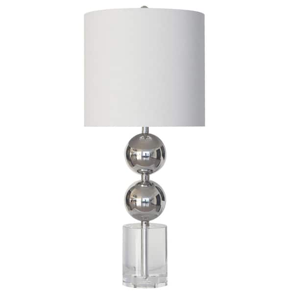 Unbranded Elvina II 30.75 in. Polished Nickel Table Lamp