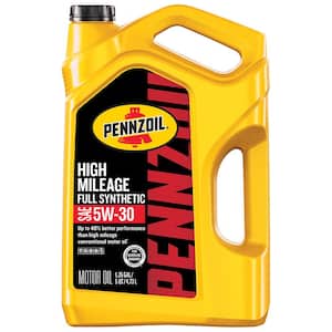 Pennzoil High Mileage SAE 10W-30 Synthetic Blend Motor Oil 5 Qt ...