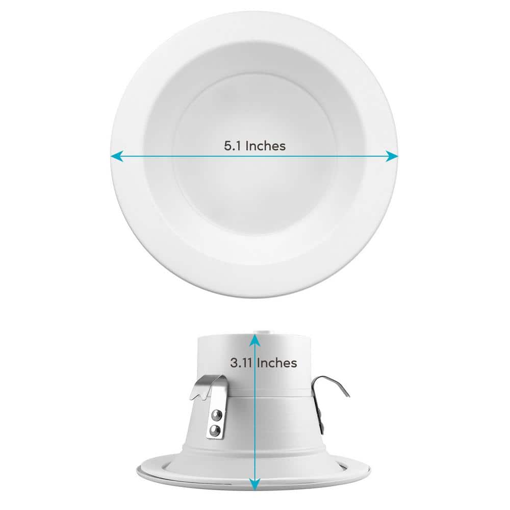 4-Inch White Aluminum LED Recessed Lighting Kit