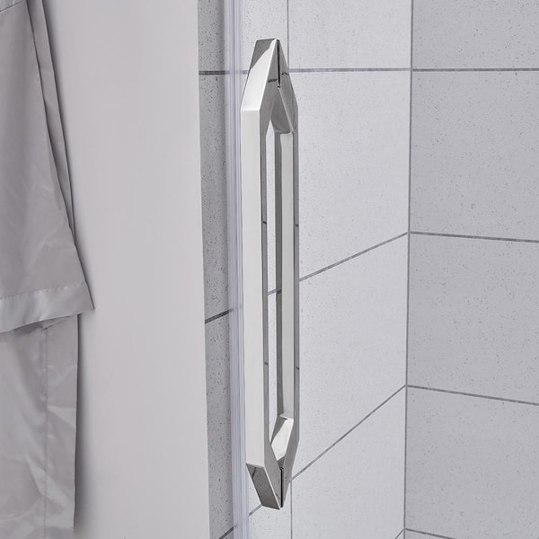 Ren Selections 60 in W x 78-3/4 in H Sliding Shower Door with Premium Satin Nickel Finish, Size: 60 inch 73SGP