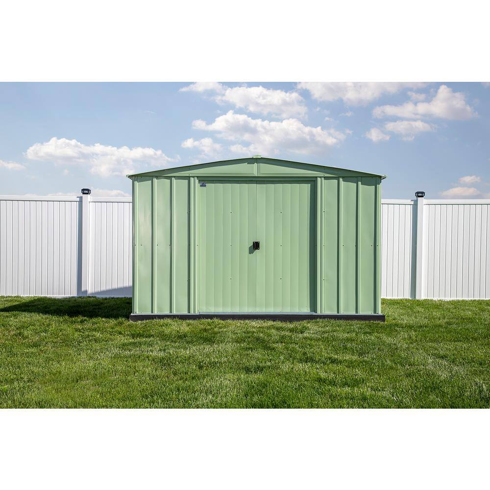 Sage Green 10' x 12' Galvanized Steel Storage Shed Kit