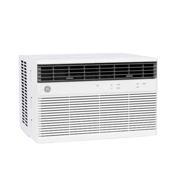 GE 8,000 BTU 115-Volt Smart Window Air Conditioner for 350 Sq. Ft. in White with Wi-Fi and Remote
