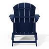WESTIN OUTDOOR Laguna 3-Piece Fade Resistant Outdoor Patio HDPE Poly Plastic Folding Adirondack Chair Set with Side Table in Navy Blue 2001-AC2-CS-NB