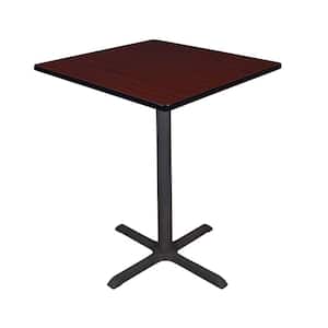 Bucy Mahogany 36 in. Square Cafe Table