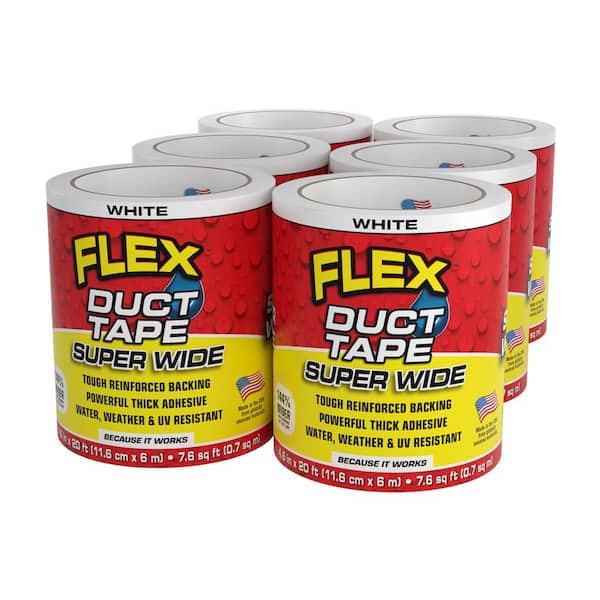 FLEX SEAL FAMILY OF PRODUCTS Flex Duct Tape White 4.60" x 20' (6-Pack)