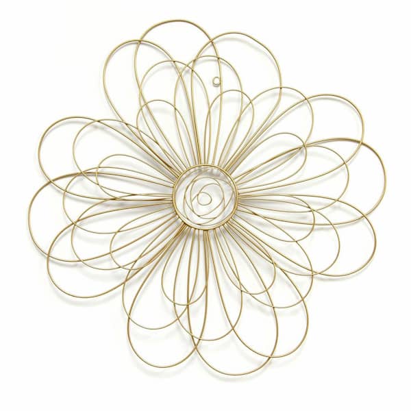 HomeRoots 21.5 in. Charlie Metal Gold Wall Decor