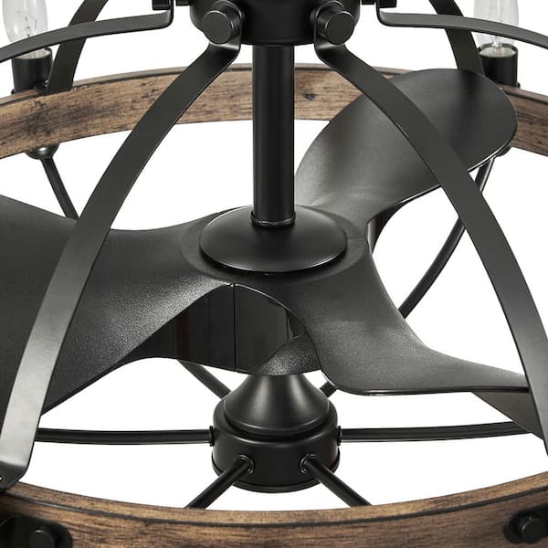 FANNEHONNE 27 in. Indoor Bronze Farmhouse Ceiling Fan with