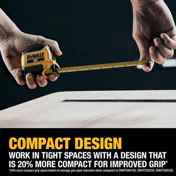 DEWALT - 16 ft. x 1-1/8 in. Tape Measure with Finger Brake