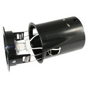 Hardwired Black Puck Light with Under Cabinet Housing