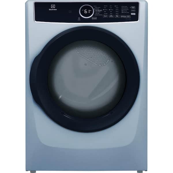 Electrolux 8 cu.ft. Electric Dryer vented Front Load Perfect Steam Dryer with Instant Refresh in Glacier Blue
