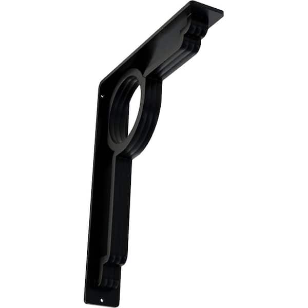 Ekena Millwork 2 in. x 12 in. x 10 in. Wrought Iron Triple Center Brace Maria Bracket