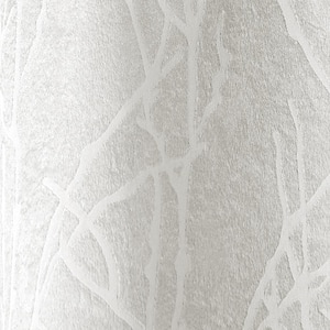 Twig Vanilla Nature Woven Room Darkening Grommet Top Curtain, 54 in. W x 84 in. L (Set of 2)