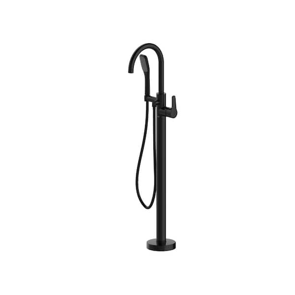 Single-Handle Freestanding Tub Faucet in Matte Black