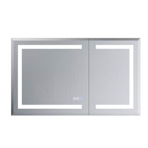 40 in. W x 24 in. H Rectangular LED Anti-Fog Medicine Cabinet with Mirror, UL Recognized, Adjustable Laminates