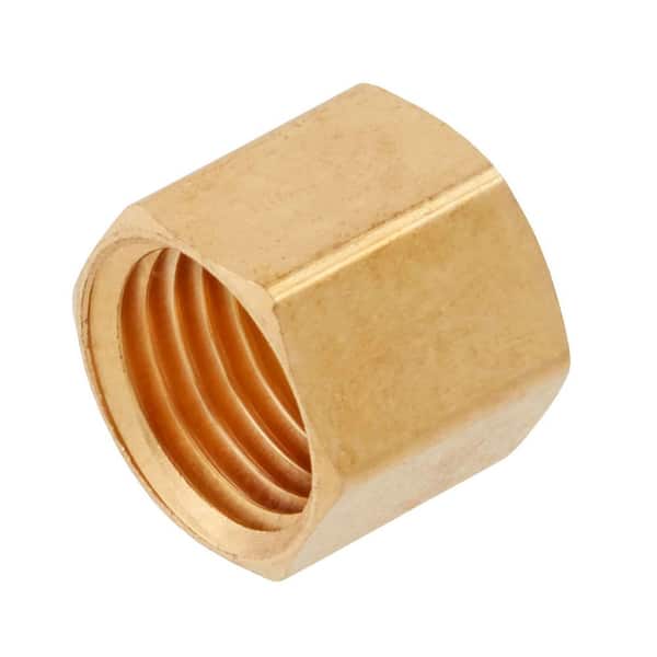 Everbilt 1/4 in. FIP Brass Cap Fitting 802029 - The Home Depot