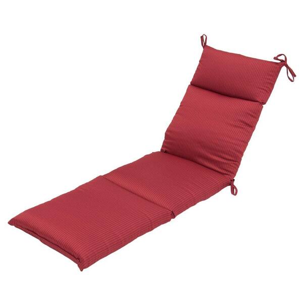 Hampton Bay Chili Solid Outdoor Chaise Lounge Cushion